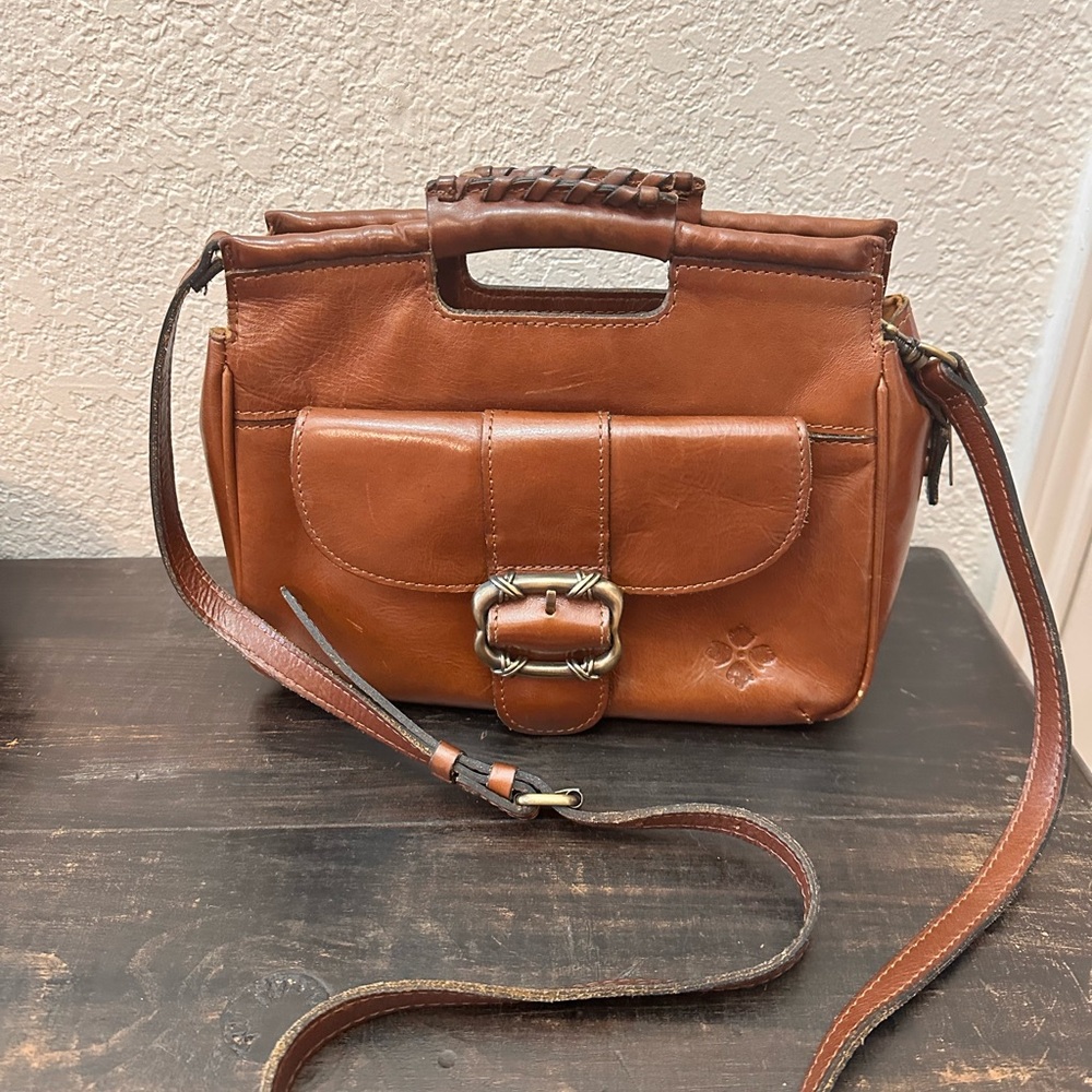Patricia Nash Brown Crossbody Bag with Adjustable Strap